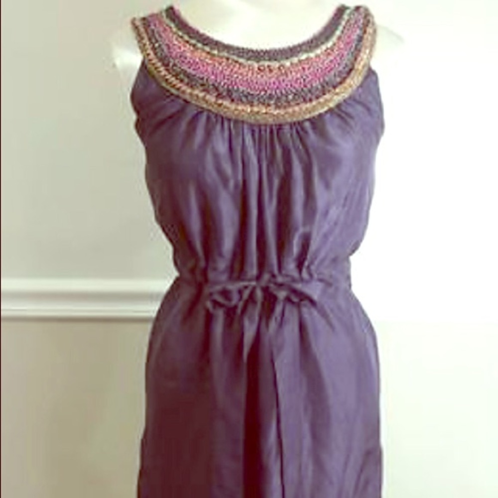 Beaded Yoana Baraschi Plum Dress size Small